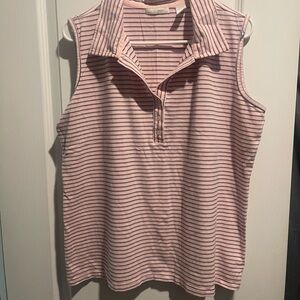 Liz Claiborne Pink Striped Tank Top